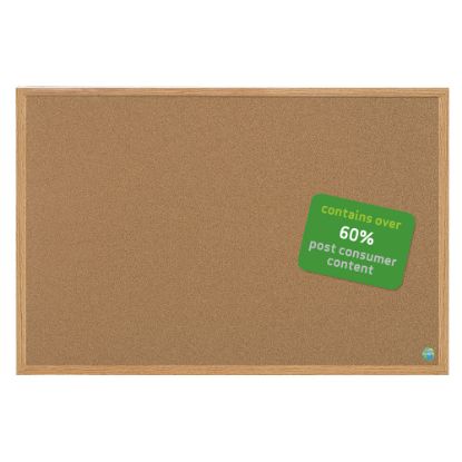 Picture of MasterVision Earth Cork Board, 36in x 48in, 60% Recycled, Wood Frame