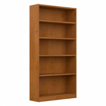 Picture of Bush Furniture Universal 72inH 5-Shelf Bookcase, Natural Cherry, Standard Delivery