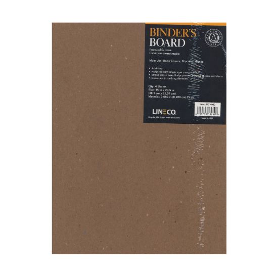 Picture of Lineco Binders Boards, 15in x 20 1/2in, Pack Of 4