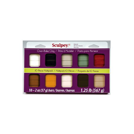 Picture of Sculpey III Multipacks Clay, 2 Oz, Naturals, Set Of 10