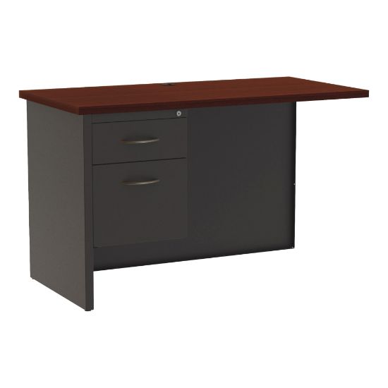 Picture of WorkPro Modular 48inW Left Return For Computer Desk, Charcoal/Mahogany