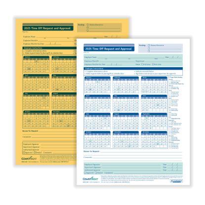 Picture of ComplyRight 2025 Time Off Request And Approval Forms, 2-Part, 8 1/2in x 11in, White, Pack Of 50