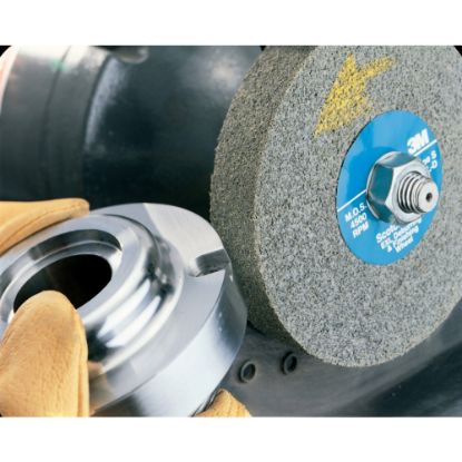 Picture of 3M Scotch-Brite EXL Deburring Wheel, 6in x 1in, Medium, Gray