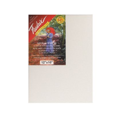 Picture of Fredrix Red Label Stretched Cotton Canvases, 12in x 16in x 11/16in, Pack Of 2