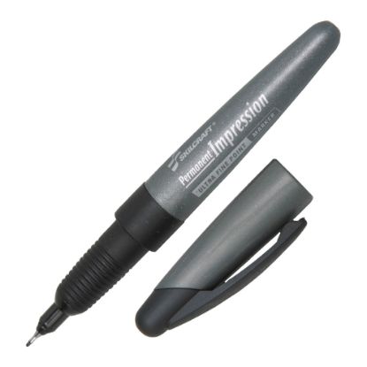 Picture of SKILCRAFT Permanent Impression Markers, Black, Pack Of 12 (AbilityOne 7520-01-520-3153)