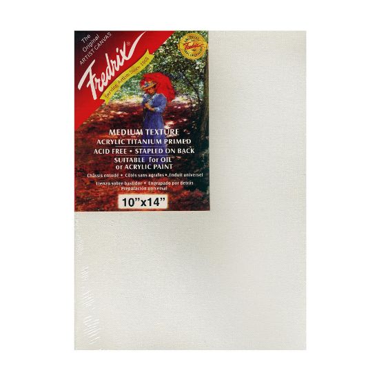 Picture of Fredrix Red Label Stretched Cotton Canvases, 10in x 14in x 11/16in, Pack Of 2