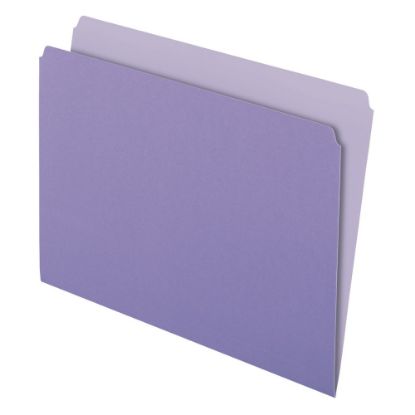 Picture of Pendaflex Straight-Cut Color File Folders, Letter Size, Lavender, Box Of 100