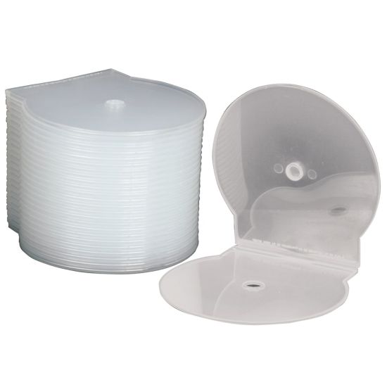 Picture of SKILCRAFT C-Shell CD Storage Cases, Clear, Box Of 25 (AbilityOne 7045-01-554-7681)