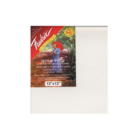 Picture of Fredrix Red Label Stretched Cotton Canvases, 12in x 12in x 11/16in, Pack Of 2