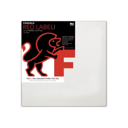 Picture of Fredrix Red Label Stretched Cotton Canvases, 16in x 16in x 11/16in, Pack Of 2