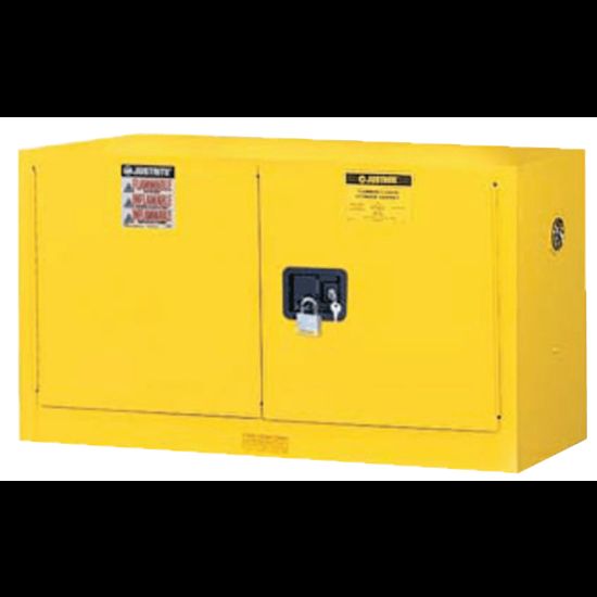 Picture of Yellow Piggyback Safety Cabinets, Manual-Closing Cabinet, 17 Gallon