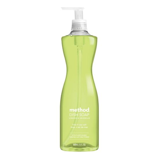 Picture of Method Dishwashing Soap Pump Bottle, Lime & Sea Salt Scent, 18 Oz Bottle