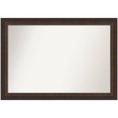 Picture of Amanti Art Non-Beveled Rectangle Framed Bathroom Wall Mirror, 28-1/2in x 40-1/2in, Lara Bronze