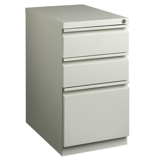 Picture of WorkPro 23inD Vertical 3-Drawer Letter-Size Mobile Pedestal File Cabinet, Metal, Light Gray