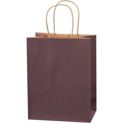 Picture of Partners Brand Tinted Shopping Bags, 10 1/4inH x 8inW x 4 1/2inD, Brown, Case Of 250