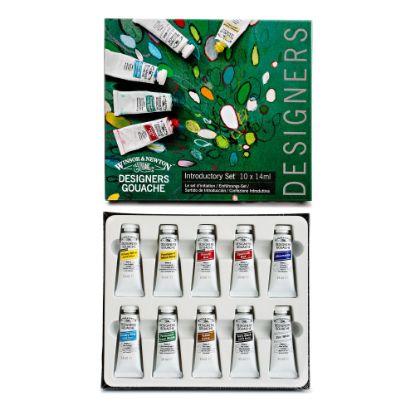 Picture of Winsor & Newton Designers Gouache Introductory Set, 0.47 Oz, Set Of 10