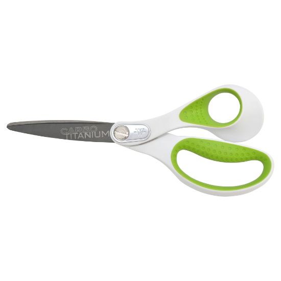 Picture of Westcott CarboTitanium Scissors, 8in, Straight, White/Green