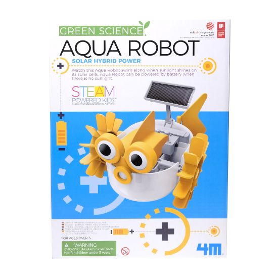 Picture of 4M Green Science Aqua Robot Solar Hybrid Power Robotics STEAM Kit