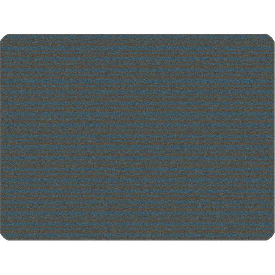 Picture of Carpets for Kids KIDSoft Subtle Stripes Tonal Solid Rug, 3" x 4ft, Gray/Blue