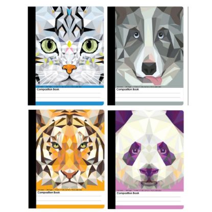 Picture of Inkology Composition Books, 8-1/2in x 11in, College Ruled, 200 Pages (100 Sheets), Foil Totem Designs, Pack Of 12 Books