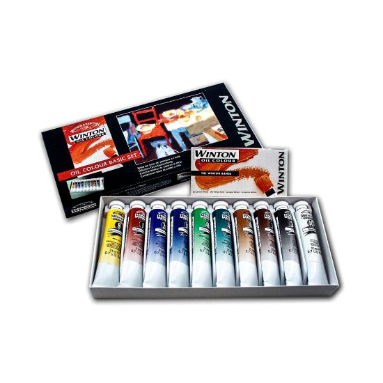 Picture of Winsor & Newton Winton Oil Color Basic Set, 21 mL, Set Of 10 Tubes