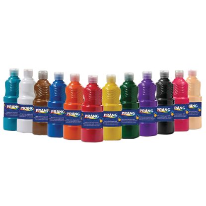 Picture of Prang Ready-To-Use Tempera Paint, 16 Oz., Assorted Colors, Pack Of 12