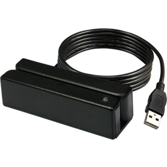 Picture of Uniform Industrial USB Magnetic Stripe Card Reader - Triple Track - 55 in/s - USB - Black