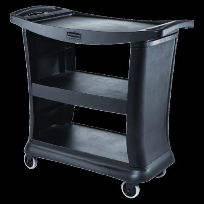 Picture of Rubbermaid Executive Service Cart, 38inH x 21inW x 39inD, Black