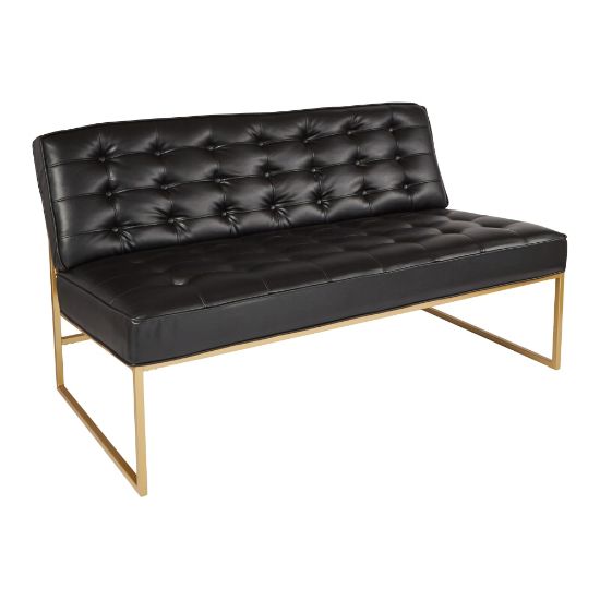 Picture of Ave Six Work Smart Anthony Loveseat, Black/Gold