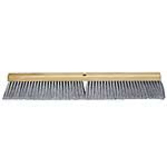 Picture of Proline 24in Push Broom, Flagged Polypropylene, Gray