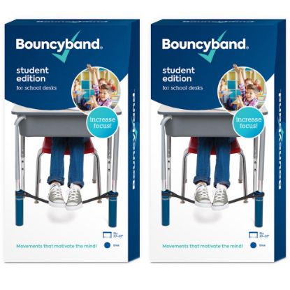 Picture of Bouncyband Bouncybands For Desk, Blue/Black, Set Of 2 Bands