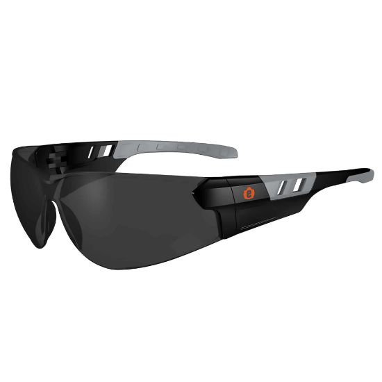 Picture of Ergodyne Skullerz SAGA Frameless Safety Glasses, One Size, Matte Black Frame, Anti-Fog Smoke Lens