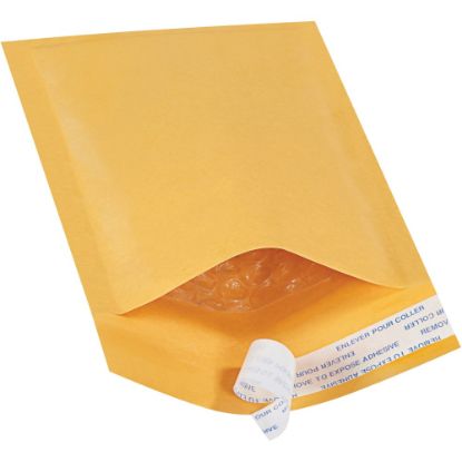 Picture of South Coast Paper Kraft Self-Seal Bubble Mailers, #000, 4in x 8in, Pack Of 250