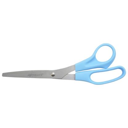 Picture of Westcott All-Purpose Value Stainless Steel Scissors, 8in, Pointed, Blue