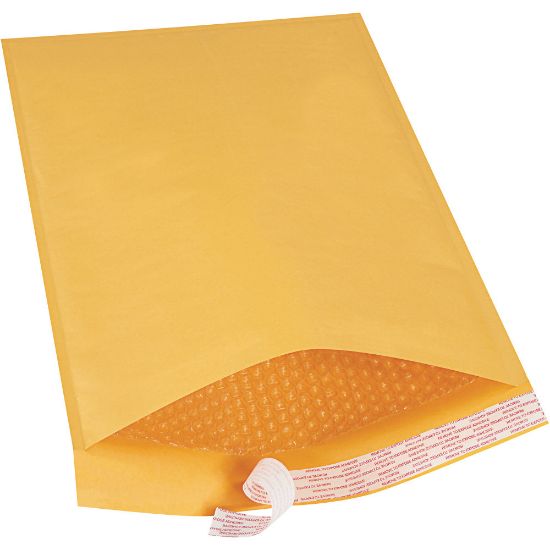 Picture of Office Depot Brand Kraft Self-Seal Bubble Mailers, #6, 12 1/2in x 19in, Pack Of 25