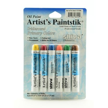 Picture of Shiva Artists Paintstik Oil Color Set, Iridescent Primary Colors Set, Set Of 6