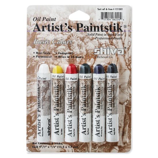 Picture of Shiva Artists Paintstik Oil Color Set, Basic Colors Set, Set Of 6