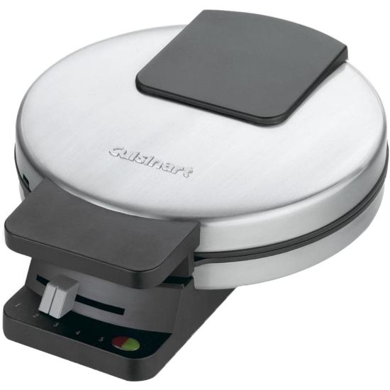 Picture of Cuisinart Round Classic Waffle Maker, 7-15/16in x 3-3/8in x 9-3/4in, Silver