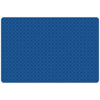 Picture of Carpets for Kids KIDSoft Comforting Circles Tonal Solid Rug, 3" x 4ft, Primary Blue