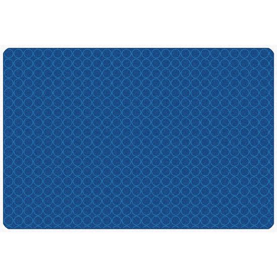 Picture of Carpets for Kids KIDSoft Comforting Circles Tonal Solid Rug, 3" x 4ft, Primary Blue