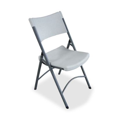 Picture of Lorell Blow Molded Folding Chairs, Platinum, Pack Of 4