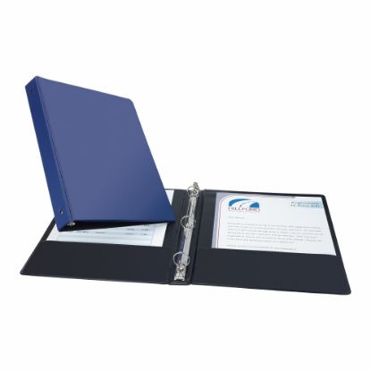 Picture of Avery Economy 3-Ring Binder, 1in Round Rings, 54% Recycled, Blue