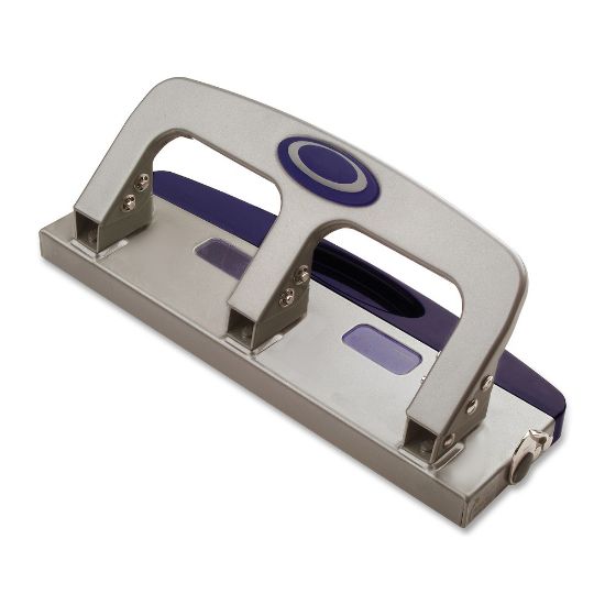 Picture of OIC Deluxe Standard 3-Hole Punch With Drawer, Silver