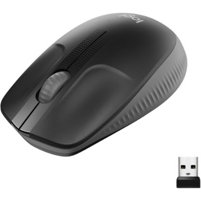 Picture of Logitech M190 Full Size Ambidextrous Wireless Mouse, Charcoal