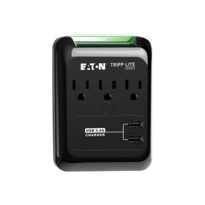 Picture of Eaton Tripp Lite Series - Surge protector - 15 A - AC 120 V - output connectors: 3 - black