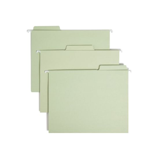 Picture of Smead FasTab Hanging File Folders, Letter Size, Moss, Pack Of 20