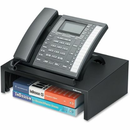 Picture of Fellowes Designer Suites Phone Stand - 4.4in Height x 13in Width x 9.1in Depth - Pearl, Black