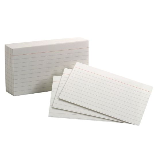 Picture of Oxford Index Cards, Ruled, 3in x 5in, White, Pack Of 100