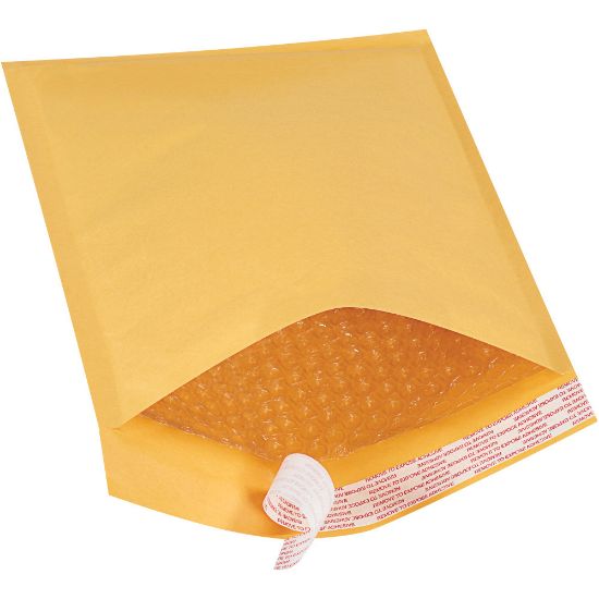 Picture of Office Depot Brand Kraft Self-Seal Bubble Mailers, #2, 8 1/2in x 12in, Pack Of 25