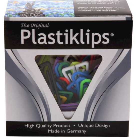 Picture of Baumgartens Plastic Paper Clips, Box Of 200, Large, Assorted Colors